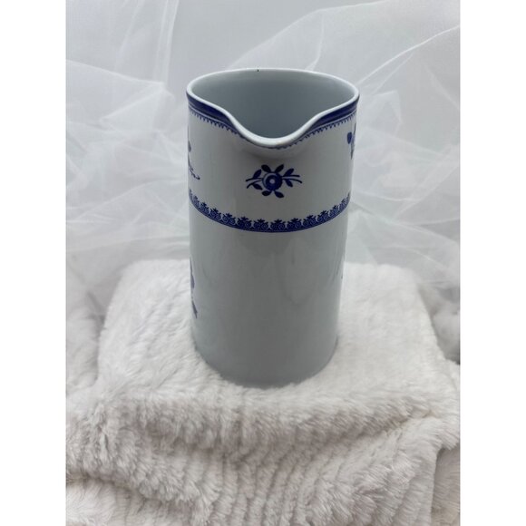 Copeland Spode England Vintage Porcelain Blue & White Floral Pitcher - Picture 5 of 13